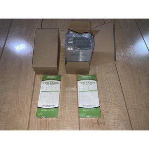 Lot Of 2 UPunch Time Cards Auto-Align 100 Pack Double-Sided With Time Card Rack.